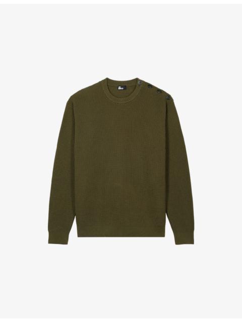 The Kooples Waffle-Texture Knitted Cotton Jumper