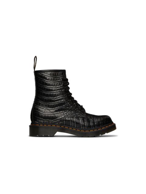 Dr. Martens Black Croc 1460 Boots