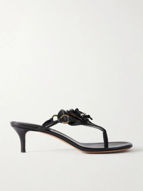 Isabel Marant Leather Thong Embellished Sandals