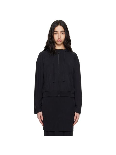 ALAINPAUL Black Zip-Up Hoodie