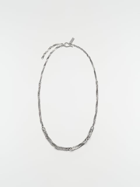 Lemaire TWISTED CHAIN NECKLACE IN RHODIUM SILVER