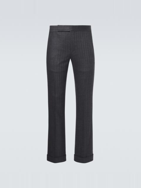 TOM FORD Herringbone wool straight pants