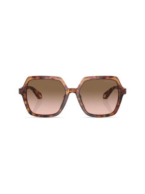 GIORGIO ARMANI tortoiseshell-effect square frame sunglasses