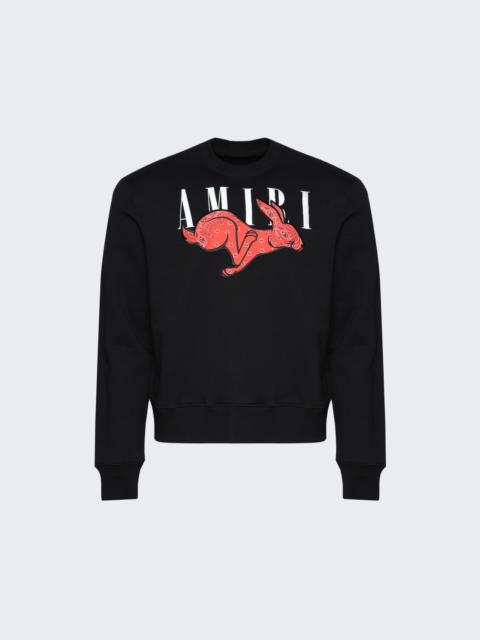 AMIRI CNY Rabbit Logo Crewneck Black