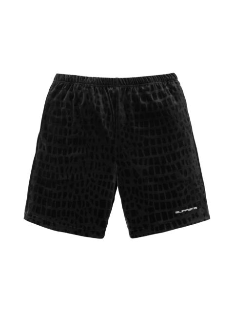 Supreme Supreme Croc Velour Short Black