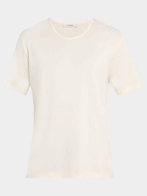 Lemaire Men & apos;s Rib Cotton Relaxed U-Neck T-Shirt