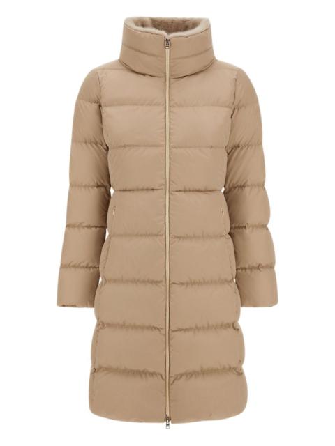 quilted high-neck coat
