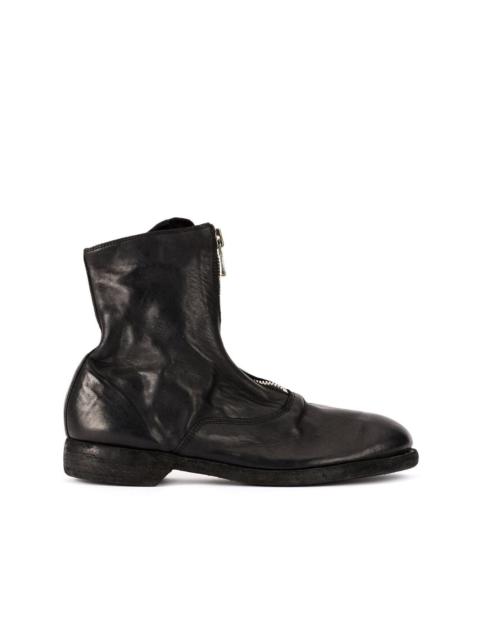Guidi soft zip front ankle boots