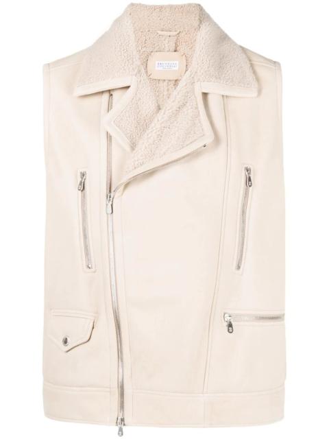 Brunello Cucinelli zip-up leather vest