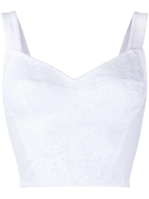 Dolce & Gabbana lace-embroidered corset-style bustier