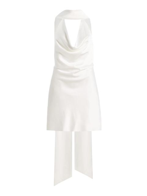 SIGNIFICANT OTHER Exclusive Luka Draped Satin Mini Dress ivory