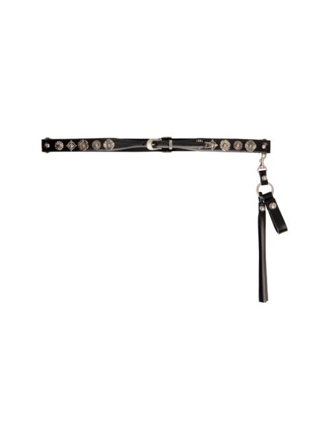 TOGA PULLA Black Tassel Key Ring Belt