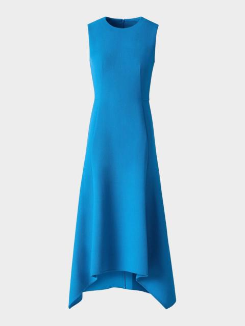 AKRIS Sleeveless Fit-and-Flare Midi Dress