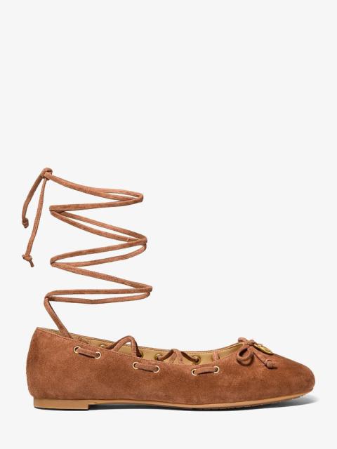 MICHAEL KORS Shae Flex Suede Ballet Flat
