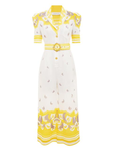Zimmermann HIGH TIDE BELTED JUMPSUIT