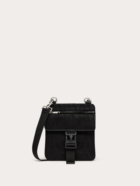 TOILE ICONOGRAPHE SHOULDER BAG IN TECHNICAL FABRIC WITH LEATHER DETAILS