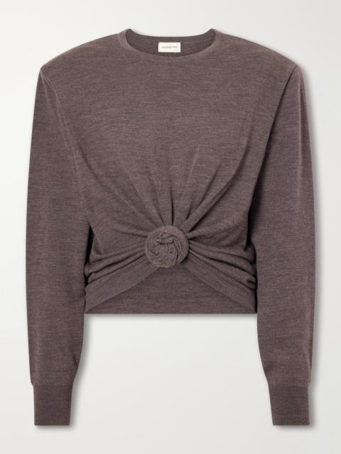 MAGDA BUTRYM Knotted Cropped Wool Sweater