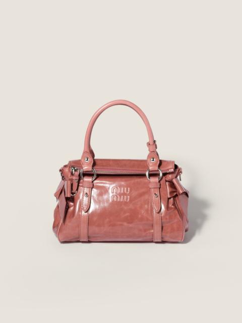 Miu Miu Shiny leather top-handle bag