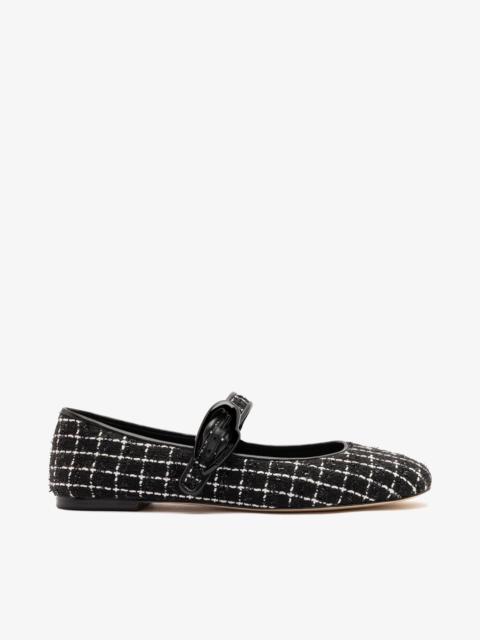 Larroudé Verona Ballet Flat Black Tweed