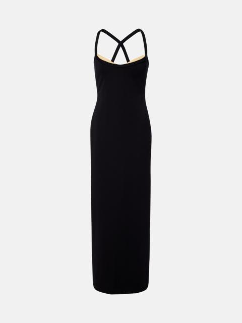VERSACE Jersey bustier gown
