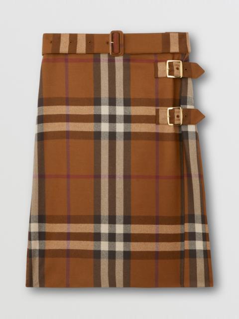 Burberry Exaggerated Check Wool Kilt