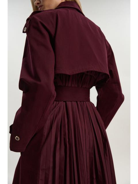 KAREN MILLEN Pleated Back Trench Coat