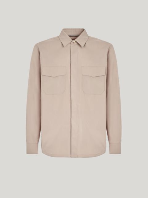 Canali BEIGE RELAXED CANALI NUVOLA FIT OVERSHIRT IN PURE COTTON
