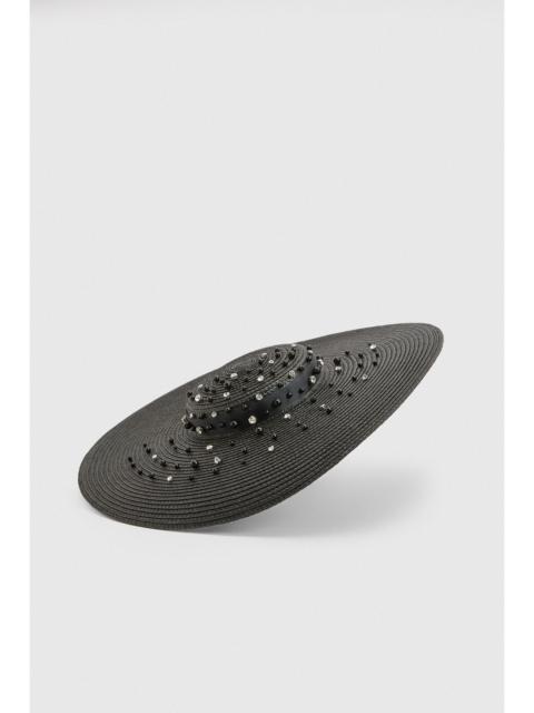 KAREN MILLEN Scattered Pearl Detail Boater Style Fascinator