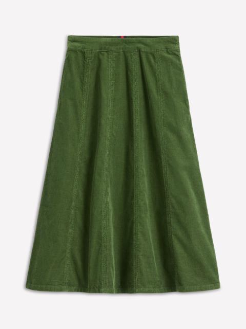 BODEN Joy Cord Midi Skirt-Fern