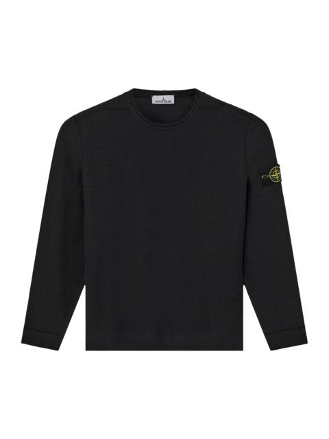 Stone Island Ribbed Fleece Sweatshirt 'Black'