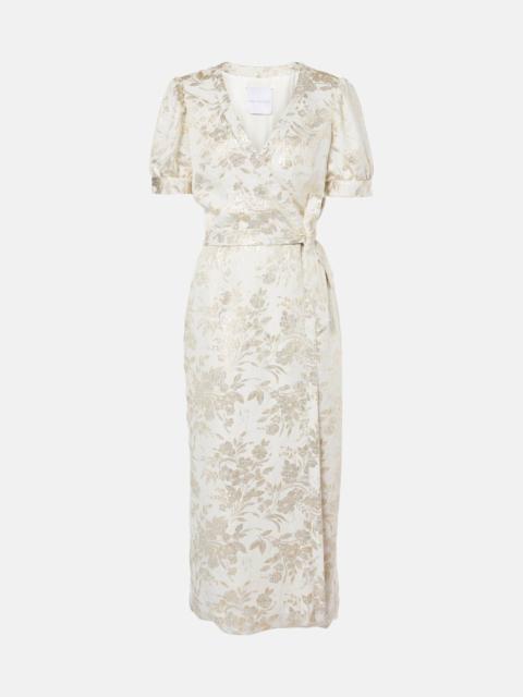 markarian Marni floral jacquard wrap dress