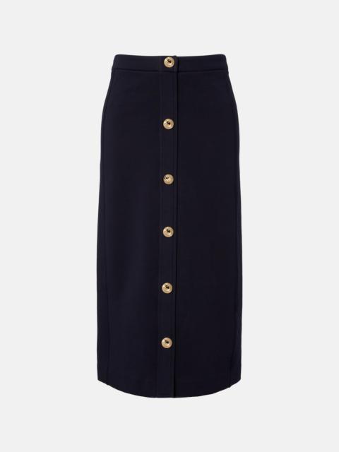 'S Max Mara Cotton-blend midi skirt