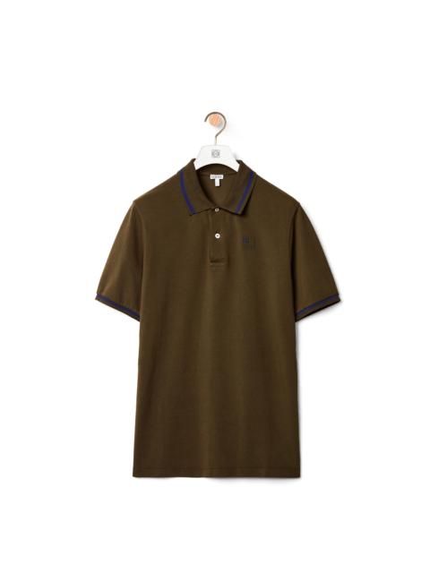 Loewe Anagram embroidered polo in cotton