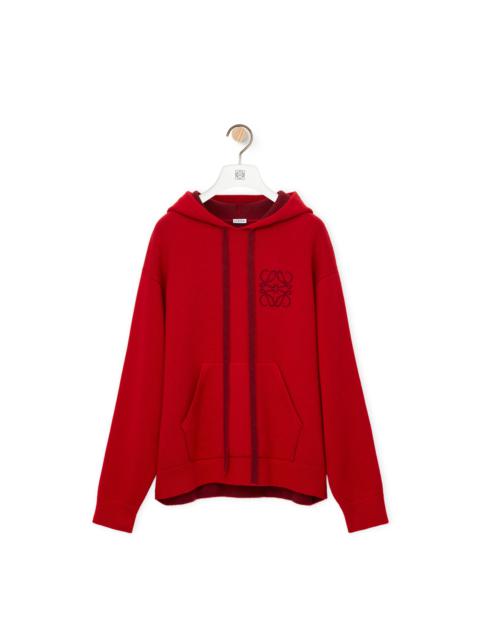 Loewe Anagram knit hoodie in wool