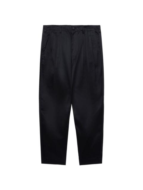 cotton straight-leg trousers