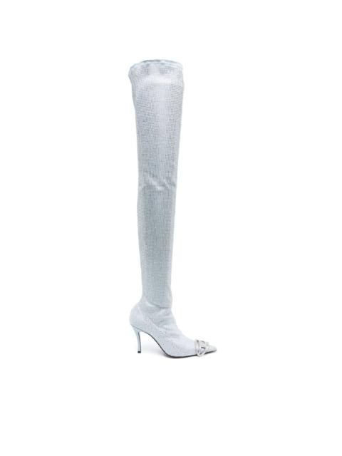 D-Venus 90mm crystal-embellished boots