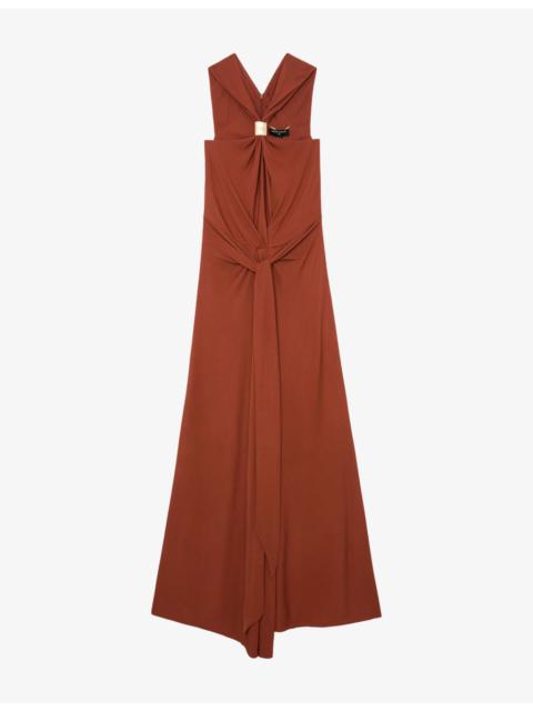REISS Reiss x Atelier Fortuna Hardware-Embellished Woven Maxi Dress