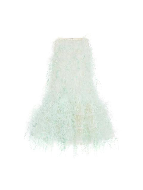 Oscar de la Renta Bubble-Hem Point D'esprit Mini Dress green
