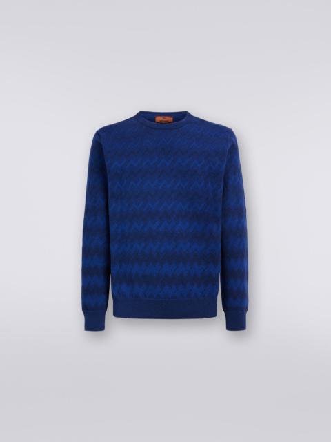 Missoni Cashmere crew-neck sweater with zigzags