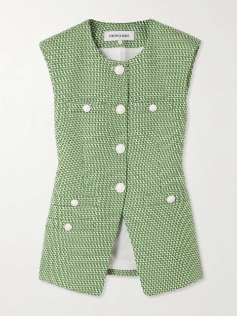 VERONICA BEARD Tamara woven vest Green