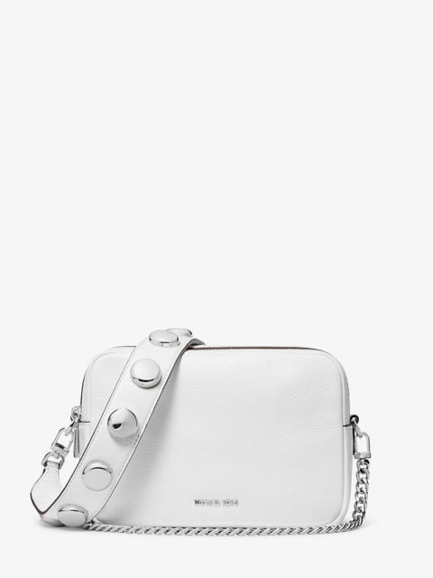 MICHAEL KORS Bryant Medium Studded Pebbled Leather Camera Crossbody Bag