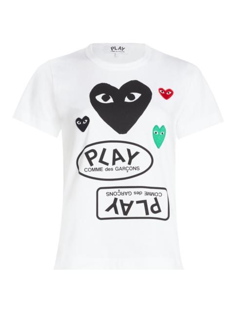 Comme des Garçons PLAY Women's Heart Logo Graphic T-Shirt - White