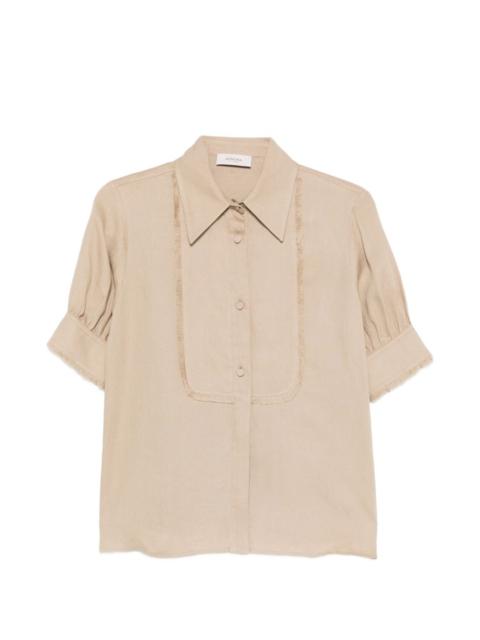 AGNONA buttoned fringed shirt