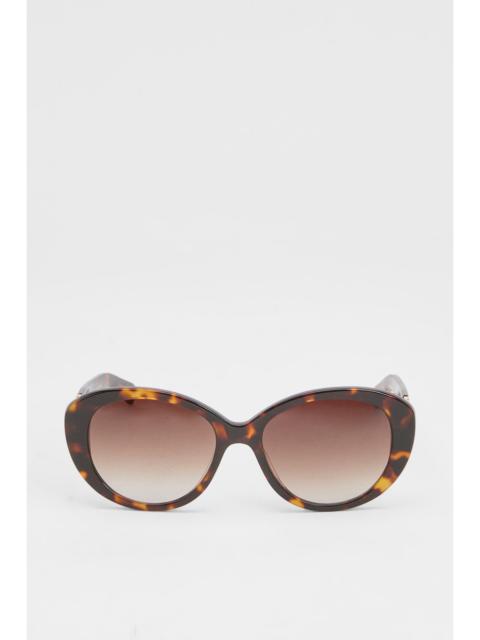 KAREN MILLEN Squared Gold Detail Sunglasses