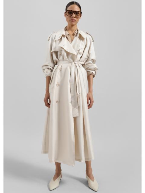 The Frankie Shop Veyron Silk Trench - Ivory