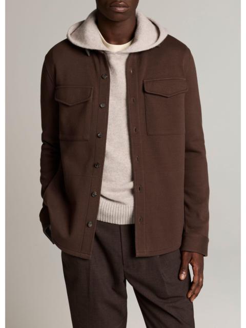 Vince Double-Knit Cotton-Blend Piqué Shirt Jacket