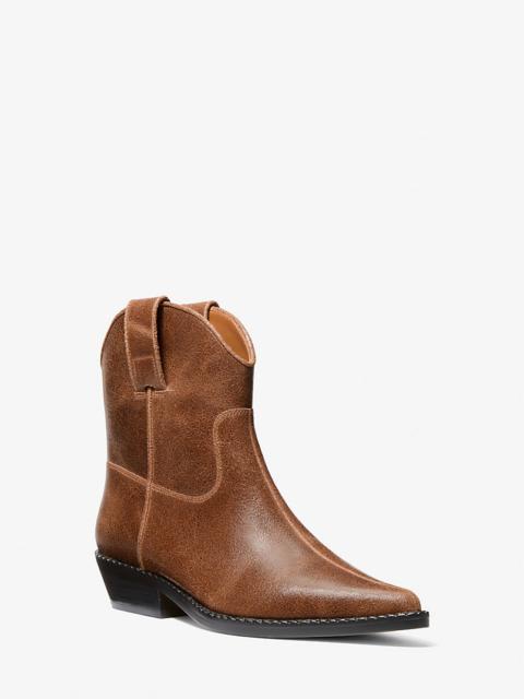 MICHAEL KORS Noemie Distressed Leather Boot