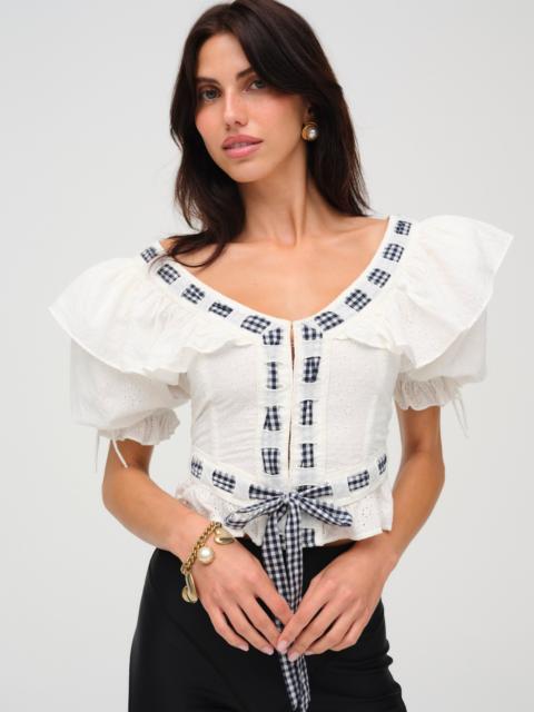 For Love & Lemons Ruby Ribbon Top
