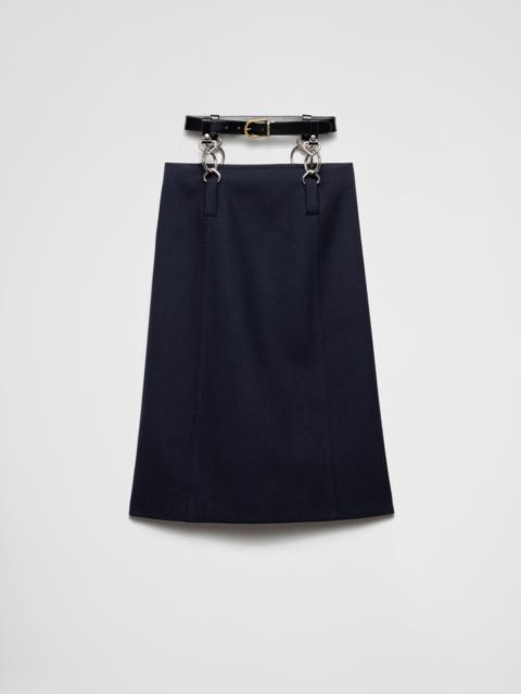 Prada Rush stitch skirt with belt