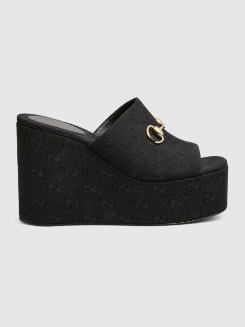 GUCCI Women's wedge sandal with Horsebit